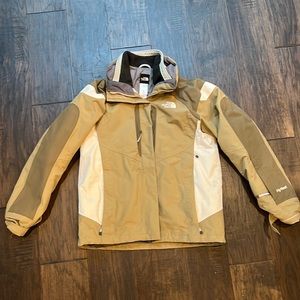 NorthFace HyVent Jacket with zip in/out lightweight jacket and hood.